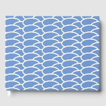 Fun Geometric Tiled Light Blue White Waves Pattern