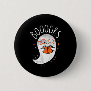 Fun Ghost Book Reading Halloween Cute Teacher Top 6 Cm Round Badge