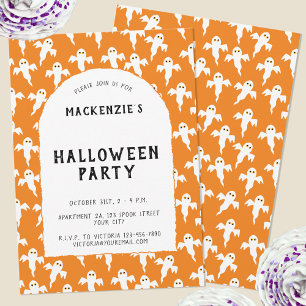 Fun Ghost Halloween Party Invitation