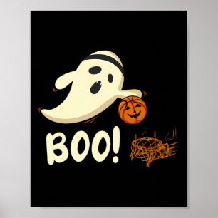 Fun Ghost Player Boo Bysketbyll Halloween Costume  Poster