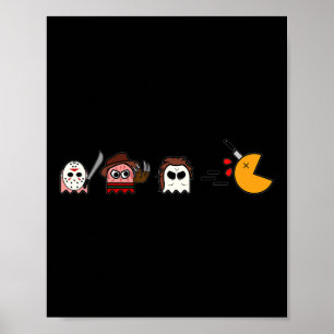 Fun Ghosts Parody Halloween Gamer 80's Horror Movi Poster