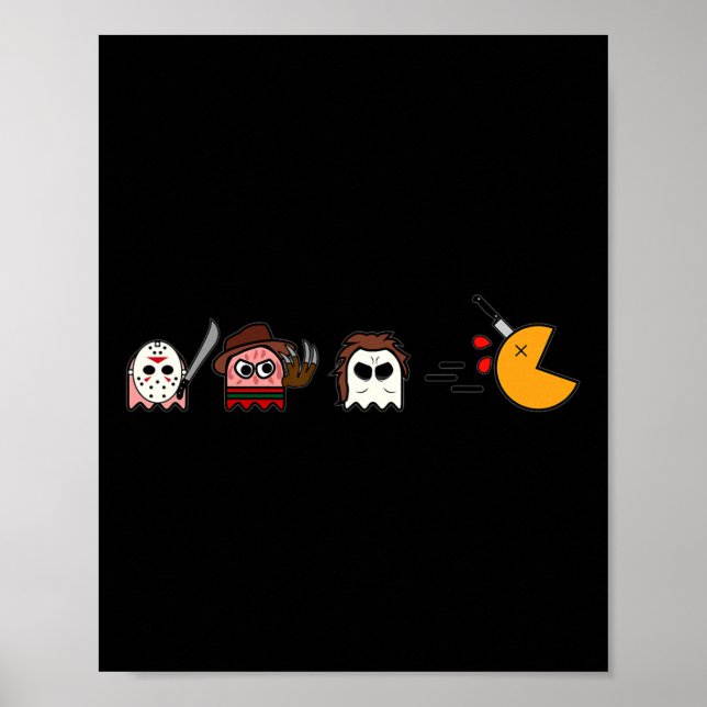 Fun Ghosts Parody Halloween Gamer 80's Horror Movi Poster (Front)