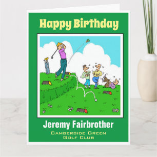 Fun Gift for Golfer. Golf Player has Poor Tee-Off. Card