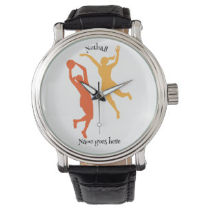 Fun gift for netball player. Customizable. Watch