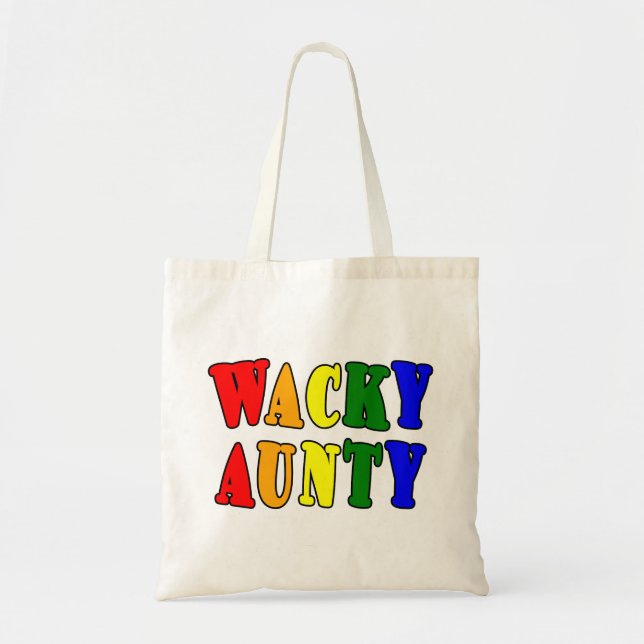 Fun Gifts for Aunts : Wacky Aunty Tote Bag (Front)