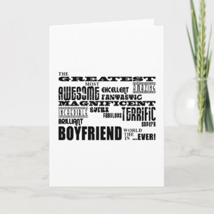 Fun Gifts for Boyfriends : Greatest Boyfriend Card
