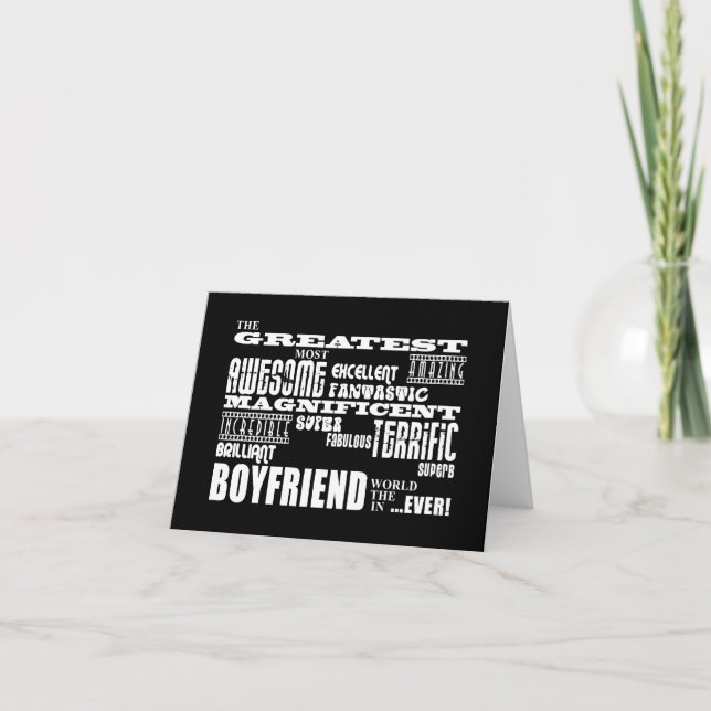 Fun Gifts for Boyfriends : Greatest Boyfriend Card (Front)