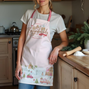 Fun Gingerbread Bakery Co Personalised Family Name Apron