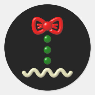 Fun Gingerbread Man Costume Halloween Gift Classic Round Sticker