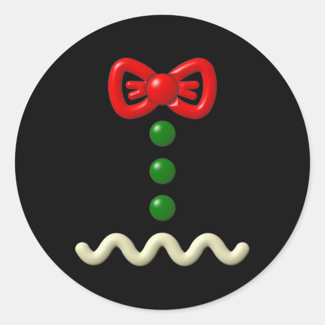 Fun Gingerbread Man Costume Halloween Gift  Classic Round Sticker (Front)