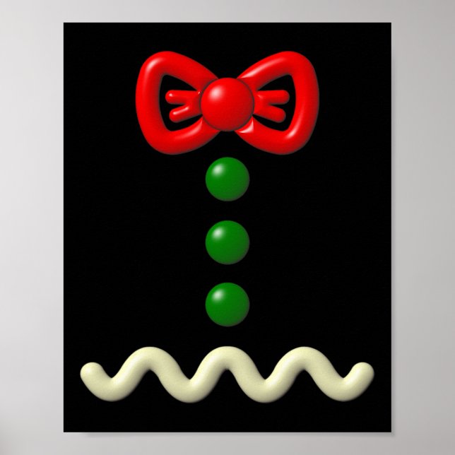 Fun Gingerbread Man Costume Halloween Gift  Poster (Front)