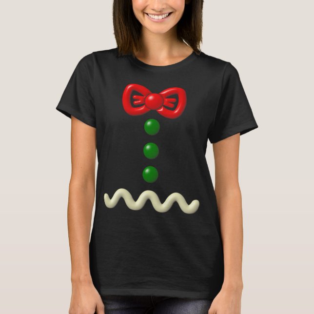 Fun Gingerbread Man Costume Halloween Gift  T-Shirt (Front)