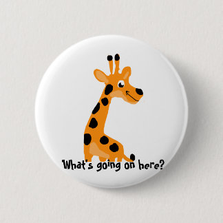 Fun Giraffe 6 Cm Round Badge