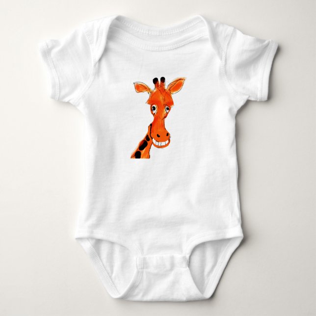 Fun Giraffe Baby Bodysuit (Front)
