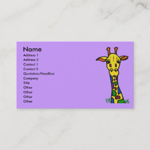 fun giraffe business cards
