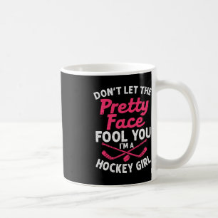 Fun Girl Hockey Gift For Women Kids Ice Hockey Pla Coffee Mug