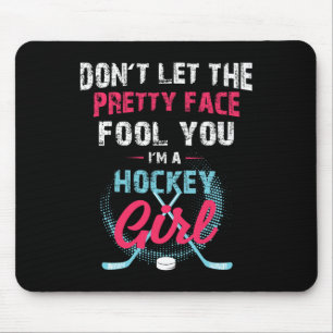 Fun Girl Ice Hockey  Ice Hockey Lover Coach Mouse Mat