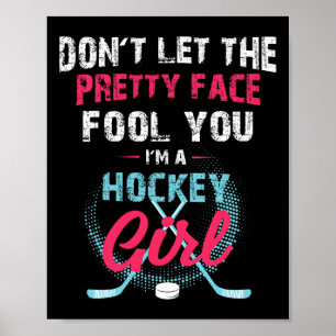 Fun Girl Ice Hockey Ice Hockey Lover Coach Poster