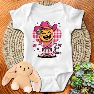 Fun Girl's 1st Birthday - It's My 1st Rodeo Baby Bodysuit