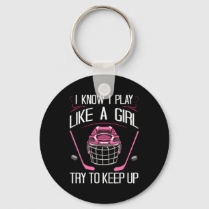 Fun Girls Hockey Designs For Women Field Hockey No Key Ring