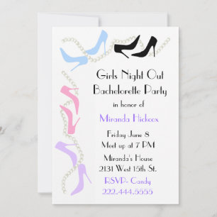 Fun Girl's Night Our Bachelorette Party Invitation