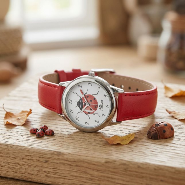 Fun Girls red Ladybug Kids  Watch (Creator Uploaded)