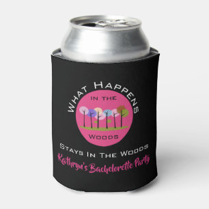 Fun Girl's Woodsy Weekend Personalised Can Cooler