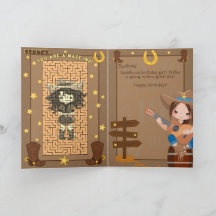 Fun Girls You Are A-Maze-ing Cowgirl Birthday Card