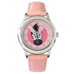 Fun girls zebra add your name wrist watch