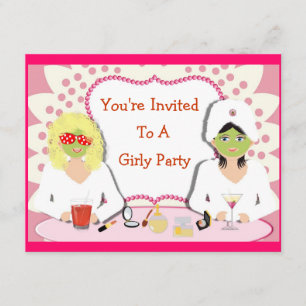 Fun Girly Pamper Party Theme Invitation
