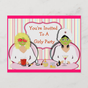 Fun Girly Pamper Party Theme Invitation