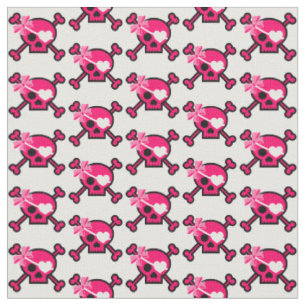 Fun Girly Skull Fabric