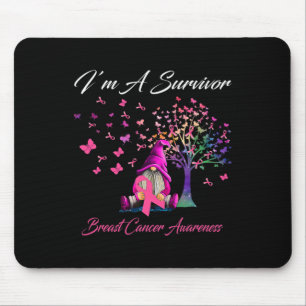 Fun Gnomes I'm A Survivor Breast Cancer Awareness  Mouse Mat