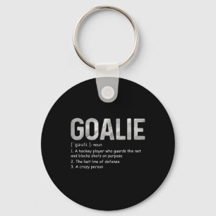 Fun Goalie Definition Soccer Hockey Gear Goalkeepe Key Ring