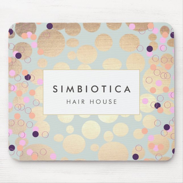 Fun Gold Confetti Pattern Mouse Mat (Front)