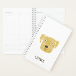 Fun Golden Labrador Retriever Dog Personalised Planner<br><div class="desc">Cute Golden Labrador Retriever dog watercolor painting,  perfect for dog lovers. Personalise it by changing or removing the name. Original art by Nic Squirrell.</div>