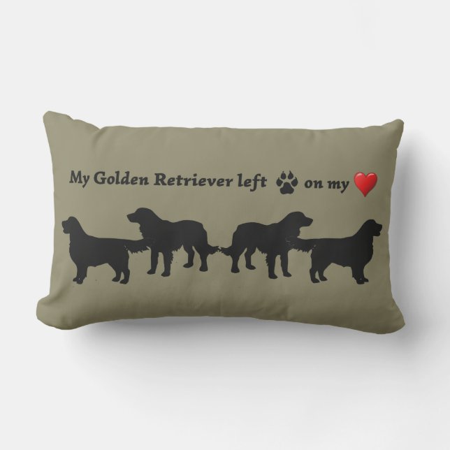 Fun Golden Retriever Dog Pet Quote Outdoor Cushion (Front)