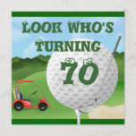 Fun Golf  70th Birthday Invitations TEMPLATE<br><div class="desc">Fun and Cute///for the golfer in all of us. You can change the fonts and saying if you would like ... message me and I will help you it asap...  :) Graphics by delightfuldoodles.</div>