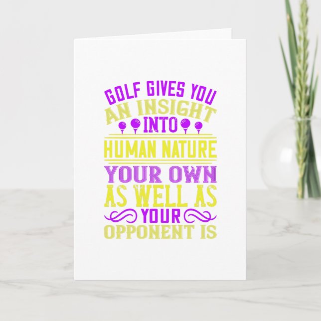 Fun Golf Design Quote Card (Front)