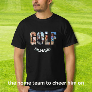 Fun Golf Four Photos Name T-Shirt