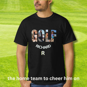 Fun Golf Photo Monogram Name T-Shirt