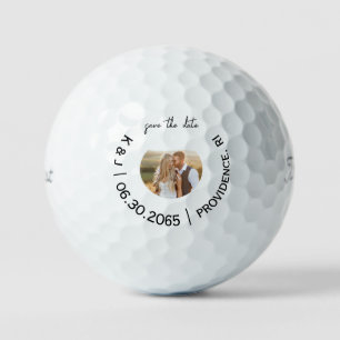 Fun Golf Photo Wedding Save the Date Balls