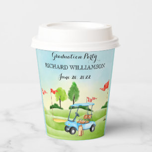 Fun Golf Theme Graduation Party Paper Cups