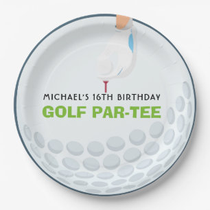 Fun Golf-Themed Birthday Party Paper Plate