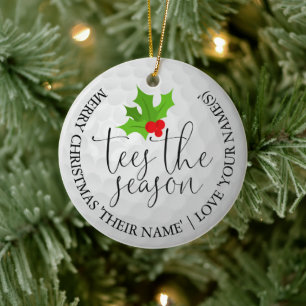Fun Golfer Christmas Golf Gift Tees The Season  Ceramic Tree Decoration