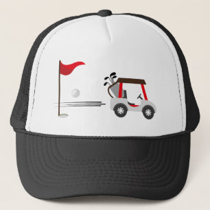 Fun Golfer Golfing Golf Cart Ball Trucker Hat