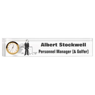 Fun Golfing Theme Office Nameplate