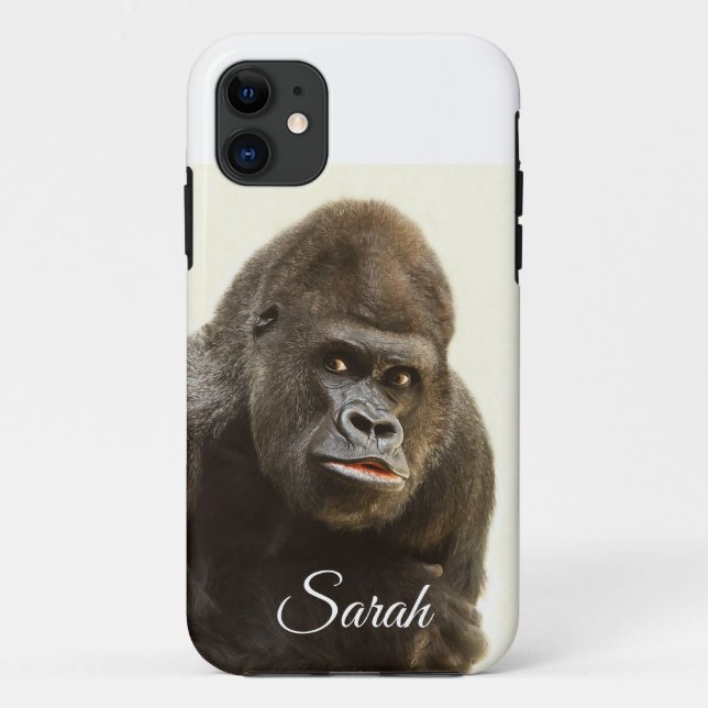 Fun Gorilla Animal Art Custom Case-Mate iPhone Case (Back)