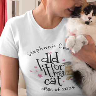 Fun Grad 2024 Did It For Cat Graduation T-Shirt