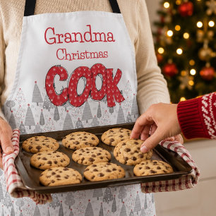 Fun Grandma Christmas Cooks Holiday Gift Apron